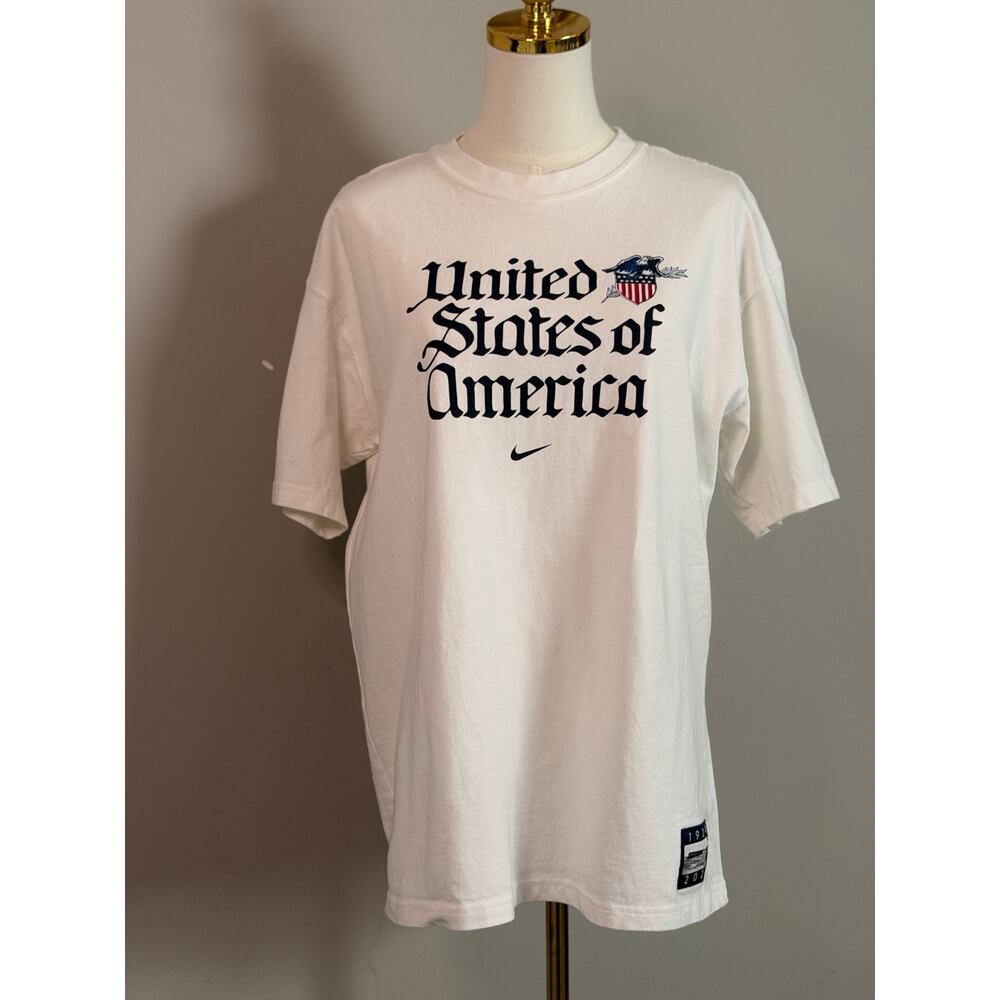 Nike United States of America 2024 Paris Olympics Centennial Graphic White Tee